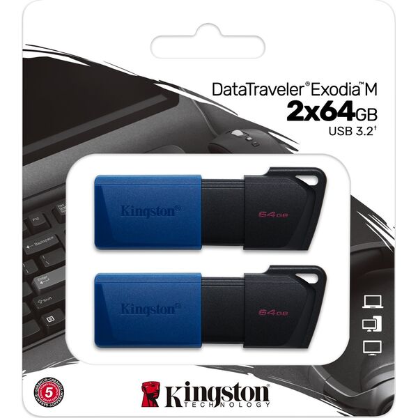 Pendrive Kingston DataTravel Exodia M, 64 GB  (DTXM/64GB-2P)