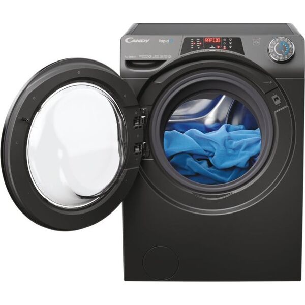 Pralka Candy Candy Washing Machine RO41276DWMCRT-S Energy efficiency class A Front loading Washing capacity 7 kg 1200 RPM Depth 45 cm Width 60 cm Display TFT Steam function Wi-Fi Anthracite