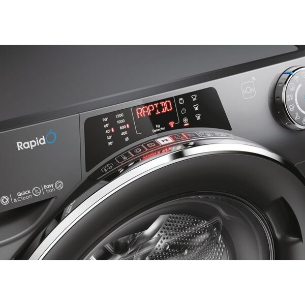 Pralka Candy Candy Washing Machine RO41276DWMCRT-S Energy efficiency class A Front loading Washing capacity 7 kg 1200 RPM Depth 45 cm Width 60 cm Display TFT Steam function Wi-Fi Anthracite