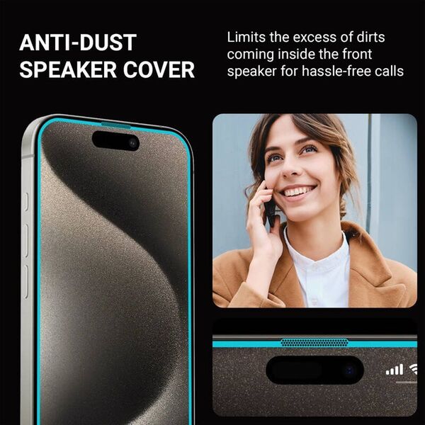 Crong Szkło hartowane 9H na cały ekran iPhone 15 Plus