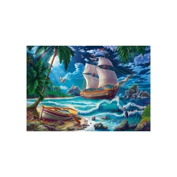 Castorland Puzzle 1500 elementów Statek i plaża Pierwsza noc Nowa Ziemia