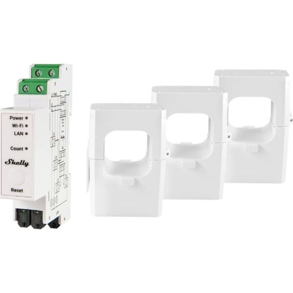 Shelly 2-kierunkowy miernik zużycia energii elektrycznej Shelly PRO 3EM 400A WIFI