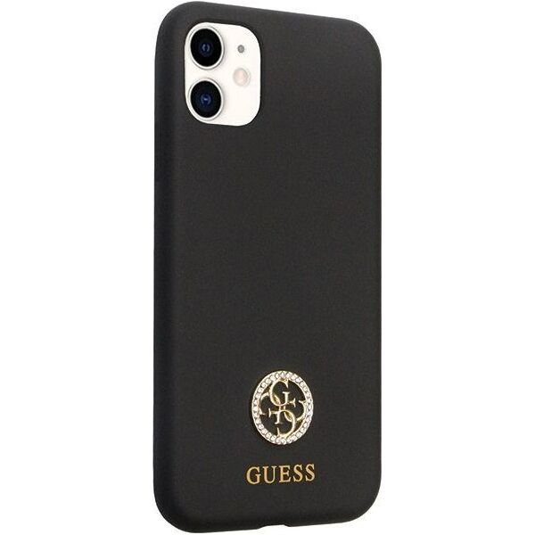 Guess Guess GUHCN614DGPK iPhone 11 / Xr 6.1" czarny/black hardcase Silicone Logo Strass 4G