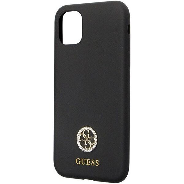 Guess Guess GUHCN614DGPK iPhone 11 / Xr 6.1" czarny/black hardcase Silicone Logo Strass 4G