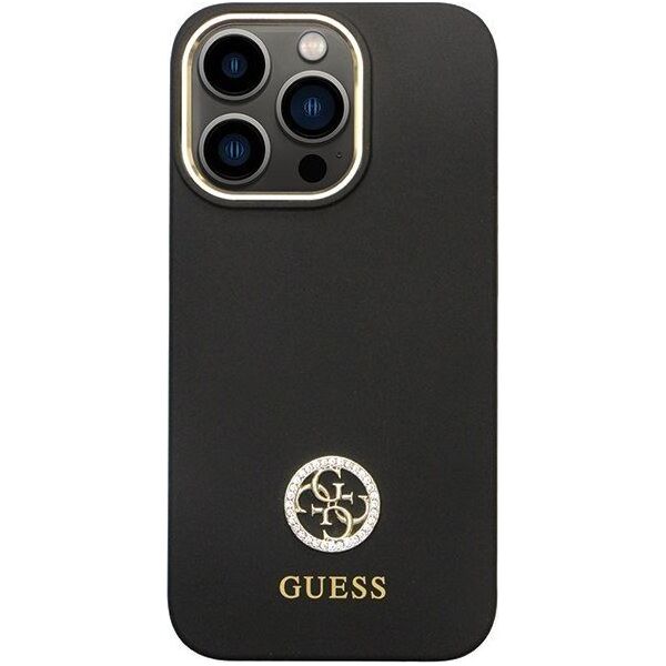 Guess Guess GUHCP13LM4DGPK iPhone 13 Pro / 13 6.1" czarny/black hardcase Silicone Logo Strass 4G
