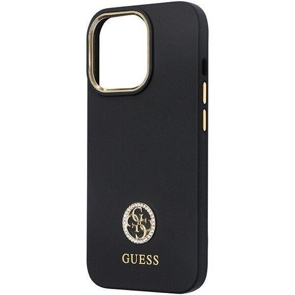 Guess Guess GUHCP13LM4DGPK iPhone 13 Pro / 13 6.1" czarny/black hardcase Silicone Logo Strass 4G