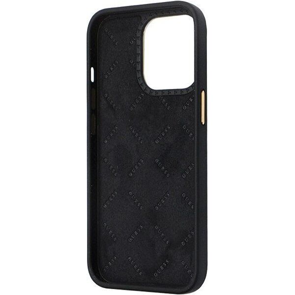 Guess Guess GUHCP13LM4DGPK iPhone 13 Pro / 13 6.1" czarny/black hardcase Silicone Logo Strass 4G