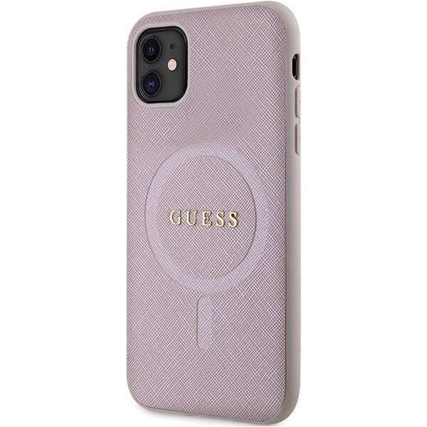 Guess Guess GUHMN61PSAHMCP iPhone 11 / Xr 6.1" różowy/pink hardcase Saffiano MagSafe