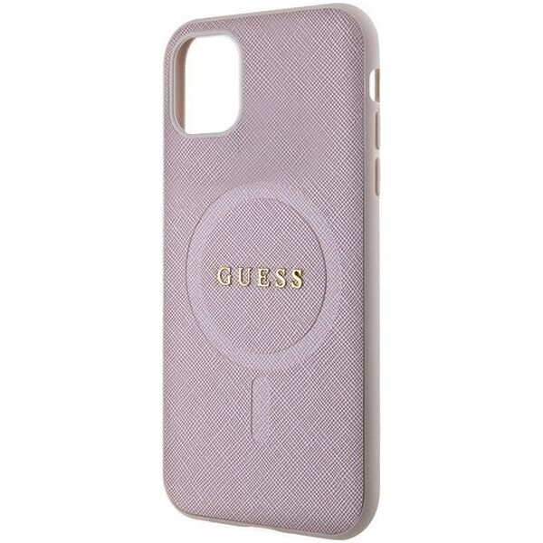 Guess Guess GUHMN61PSAHMCP iPhone 11 / Xr 6.1" różowy/pink hardcase Saffiano MagSafe