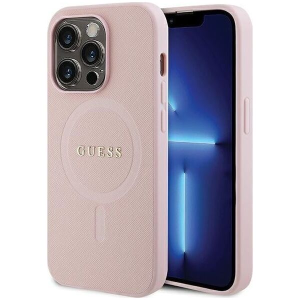 Guess Guess GUHMP13XPSAHMCP iPhone 13 Pro Max 6,7" różowy/pink hardcase Saffiano MagSafe