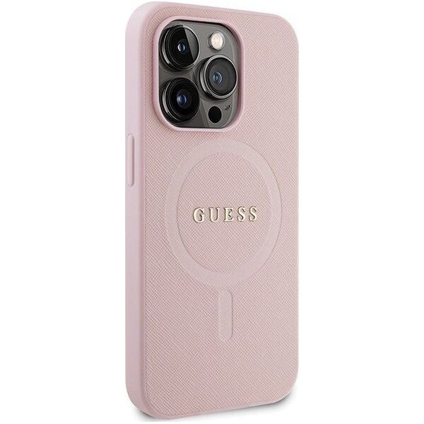 Guess Guess GUHMP13XPSAHMCP iPhone 13 Pro Max 6,7" różowy/pink hardcase Saffiano MagSafe
