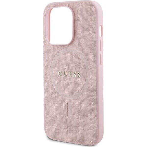 Guess Guess GUHMP13XPSAHMCP iPhone 13 Pro Max 6,7" różowy/pink hardcase Saffiano MagSafe