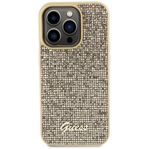Guess Guess GUHCP15LPMSDGSD iPhone 15 Pro 6.1" złoty/gold hardcase Disco Metal Script