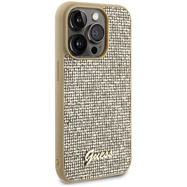 Guess Guess GUHCP15LPMSDGSD iPhone 15 Pro 6.1" złoty/gold hardcase Disco Metal Script