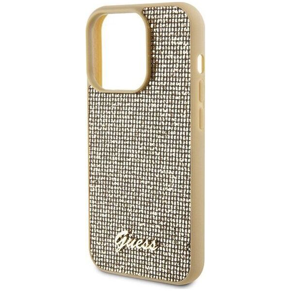 Guess Guess GUHCP15LPMSDGSD iPhone 15 Pro 6.1" złoty/gold hardcase Disco Metal Script
