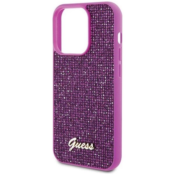Guess Guess GUHCP15LPMSDGSF iPhone 15 Pro 6.1" fuksja/fuschia hardcase Disco Metal Script