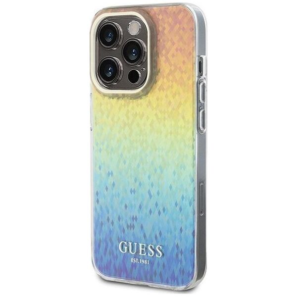 Guess Guess GUHCP15LHDECMI iPhone 15 Pro 6.1" wielokolorowy hardcase IML Faceted Mirror Disco Iridescent