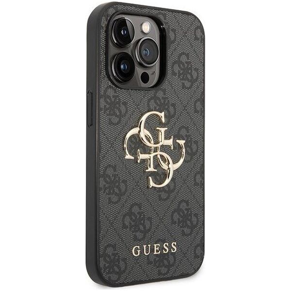 Guess Guess GUHCP15X4GMGGR iPhone 15 Pro Max 6.7" szary/grey hardcase 4G Big Metal Logo
