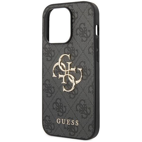 Guess Guess GUHCP15X4GMGGR iPhone 15 Pro Max 6.7" szary/grey hardcase 4G Big Metal Logo