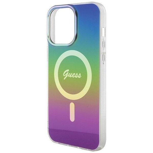 Guess Guess GUHMP15LHITSK iPhone 15 Pro 6.1" wielokolorowy/rainbow hardcase IML Iridescent MagSafe
