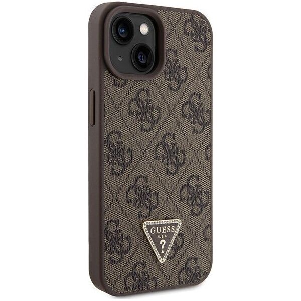 Guess Guess GUHCP15MP4TDSCPW iPhone 15 Plus 6.7" brązowy/brown hardcase Crossbody 4G Metal Logo