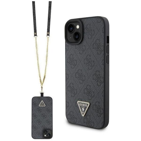 Guess Guess GUHCP15MP4TDSCPK iPhone 15 Plus 6.7" czarny/black hardcase Crossbody 4G Metal Logo