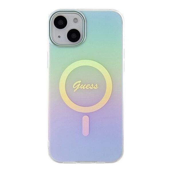 Guess Guess GUHMP15MHITSQ iPhone 15 Plus 6.7" turkusowy/turquoise hardcase IML Iridescent MagSafe