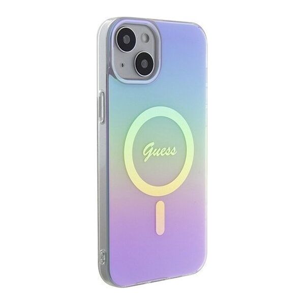 Guess Guess GUHMP15SHITSU iPhone 15 6.1" fioletowy/purple hardcase IML Iridescent MagSafe
