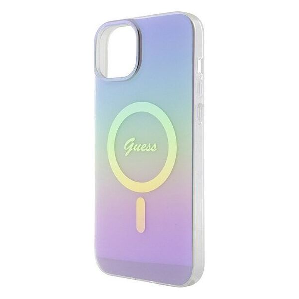 Guess Guess GUHMP15SHITSU iPhone 15 6.1" fioletowy/purple hardcase IML Iridescent MagSafe