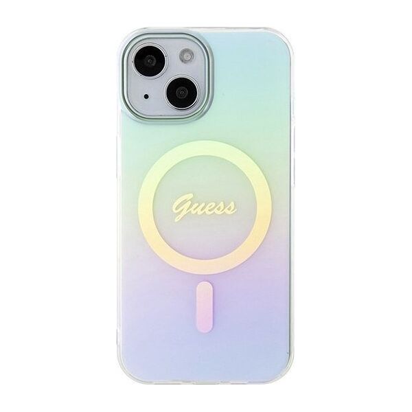 Guess Guess GUHMP15SHITSQ iPhone 15 6.1" turkusowy/turquoise hardcase IML Iridescent MagSafe