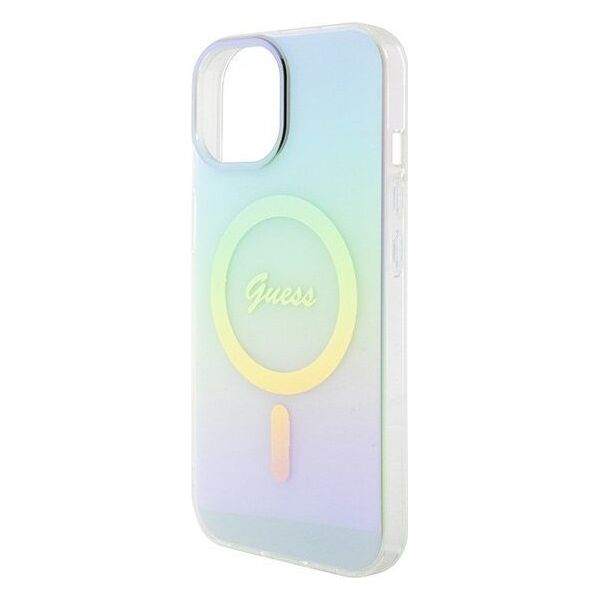 Guess Guess GUHMP15SHITSQ iPhone 15 6.1" turkusowy/turquoise hardcase IML Iridescent MagSafe