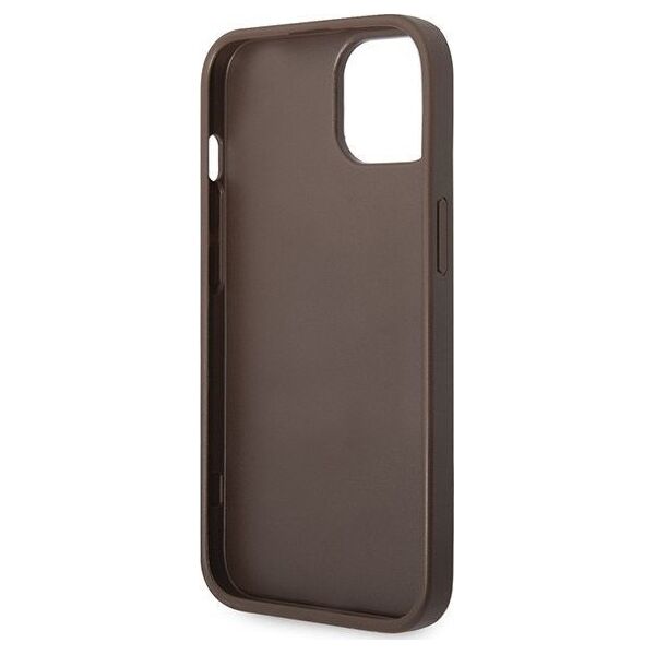 Guess Guess GUHCP15MG4GFBR iPhone 15 Plus 6.7" brązowy/brown hard case 4G Metal Gold Logo