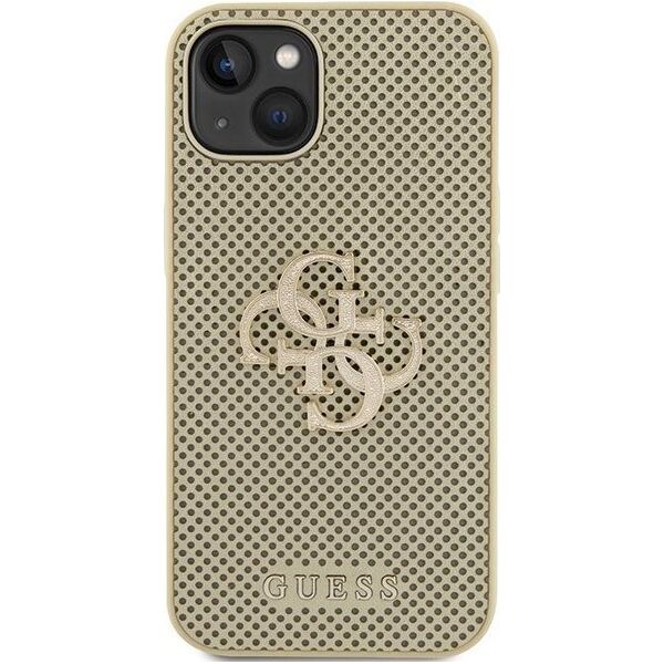 Guess Guess GUHCP15SPSP4LGD iPhone 15 6.1" złoty/gold hardcase Perforated 4G Glitter