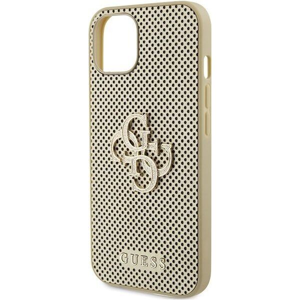 Guess Guess GUHCP15SPSP4LGD iPhone 15 6.1" złoty/gold hardcase Perforated 4G Glitter