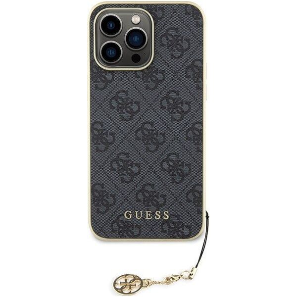 Guess Guess GUHCP15XGF4GGR iPhone 15 Pro Max 6.7" szary/grey hardcase 4G Charms Collection
