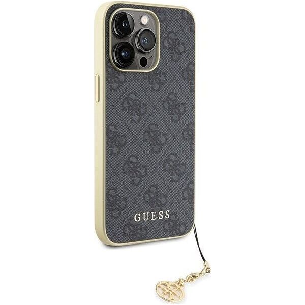 Guess Guess GUHCP15XGF4GGR iPhone 15 Pro Max 6.7" szary/grey hardcase 4G Charms Collection
