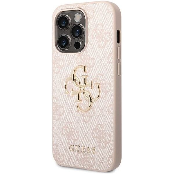 Guess Guess GUHCP15X4GMGPI iPhone 15 Pro Max 6.7" różowy/pink hardcase 4G Big Metal Logo