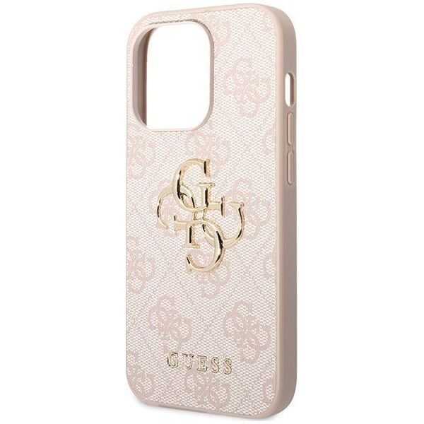 Guess Guess GUHCP15X4GMGPI iPhone 15 Pro Max 6.7" różowy/pink hardcase 4G Big Metal Logo