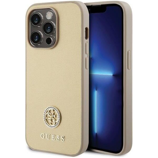 Guess Guess GUHCP15XPS4DGPD iPhone 15 Pro Max 6.7" złoty/gold hardcase Strass Metal Logo