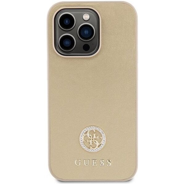 Guess Guess GUHCP15XPS4DGPD iPhone 15 Pro Max 6.7" złoty/gold hardcase Strass Metal Logo