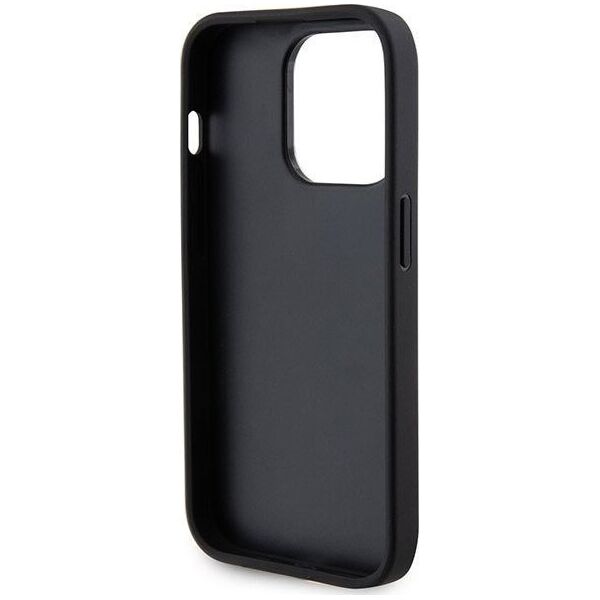 Guess Guess GUHCP15XPSP4LGK iPhone 15 Pro Max 6.7" czarny/black hardcase Leather Perforated 4G Glitter Logo