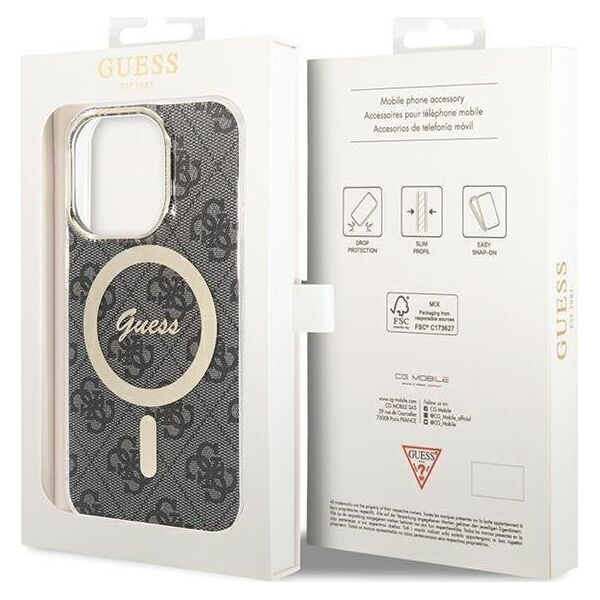 Guess Guess GUHMP15XH4STK iPhone 15 Pro Max 6.7" czarny/black hardcase IML 4G MagSafe