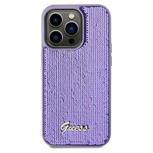 Guess Guess GUHCN61PSFDGSU iPhone 11 / Xr 6.1" fioletowy/purple hardcase Sequin Script Metal