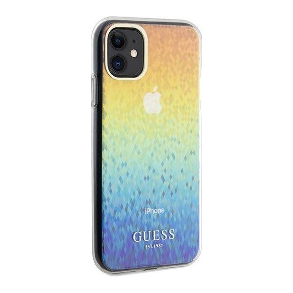 Guess Guess GUHCN61HDECMI iPhone 11 / Xr 6.1" wielokolorowy hardcase IML Faceted Mirror Disco Iridescent