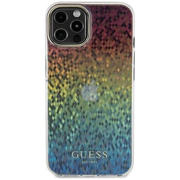 Guess Guess GUHCP12MHDECMI iPhone 12/12 Pro 6.1" wielokolorowy hardcase IML Faceted Mirror Disco Iridescent