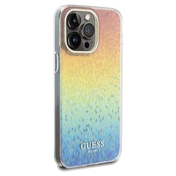 Guess Guess GUHCP13LHDECMI iPhone 13 Pro / 13 wielokolorowy hardcase IML Faceted Mirror Disco Iridescent