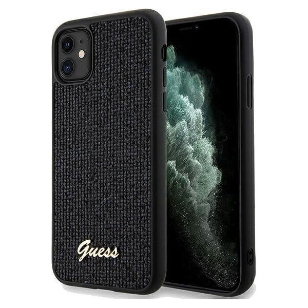 Guess Guess GUHCN61PMSDGSK iPhone 11 / Xr 6.1" czarny/black hardcase Disco Metal Script