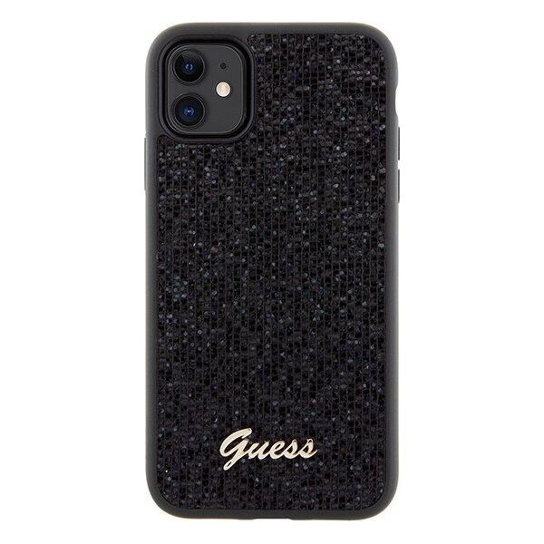 Guess Guess GUHCN61PMSDGSK iPhone 11 / Xr 6.1" czarny/black hardcase Disco Metal Script
