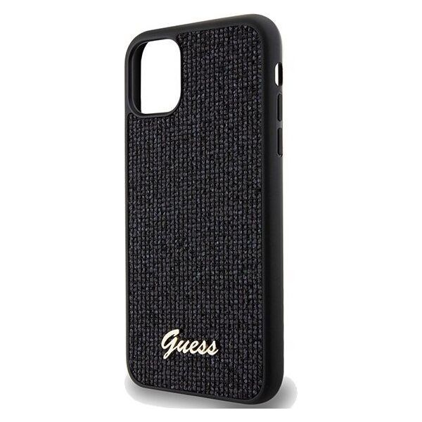Guess Guess GUHCN61PMSDGSK iPhone 11 / Xr 6.1" czarny/black hardcase Disco Metal Script