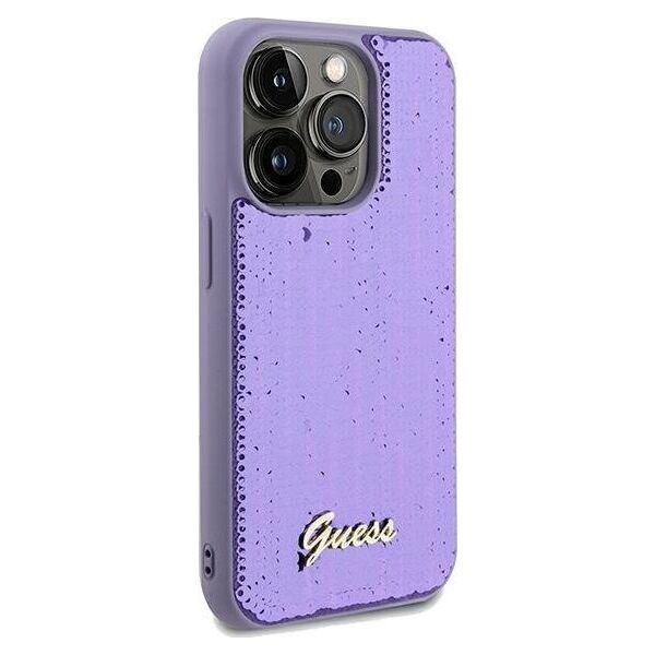 Guess Guess GUHCP13XPSFDGSU iPhone 13 Pro Max 6.7" fioletowy/purple hardcase Sequin Script Metal